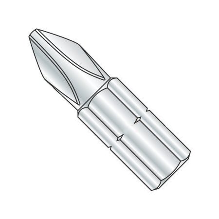 NEWPORT FASTENERS 2 X 2 X 1/4 Phillips Insert Bits/Point Size: #2/Length 2"/Shank: 1/4" , 100PK 284349